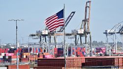 Shipping containers are stacked high at the Port of Long Beach on March 4, 2025 in Long Beach, California, as US President Donald Trump's tariffs on Canada and Mexico take effect. US President Donald Trump could announce a compromise tariff arrangement with Canada and Mexico on March 5, his commerce secretary said in an interview, shortly after sweeping 25-percent levies went into effect. 