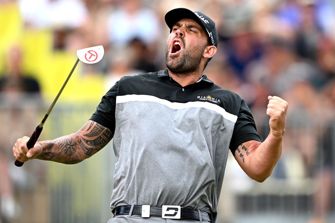 Ryan Peake of Australia celebrates after winning the 2025 New Zealand Open at Millbrook Resort on March 2, 2025 in Queenstown, New Zealand.