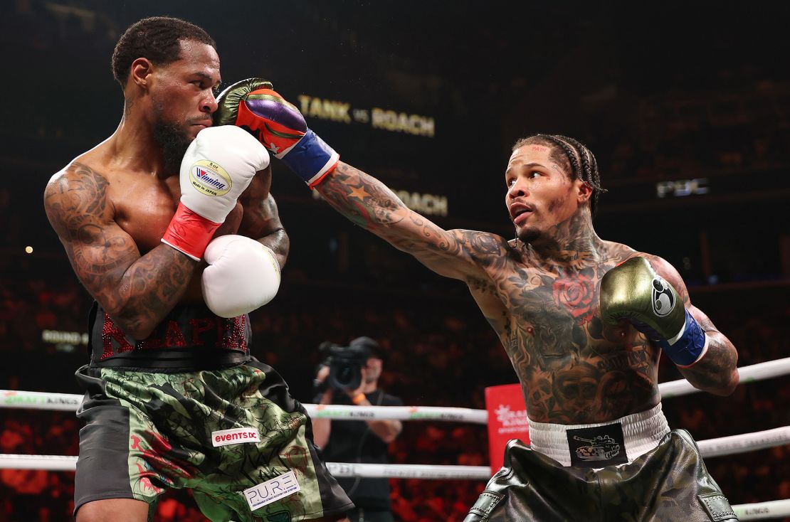 Davis lands a punch on Roach at Barclays Center.