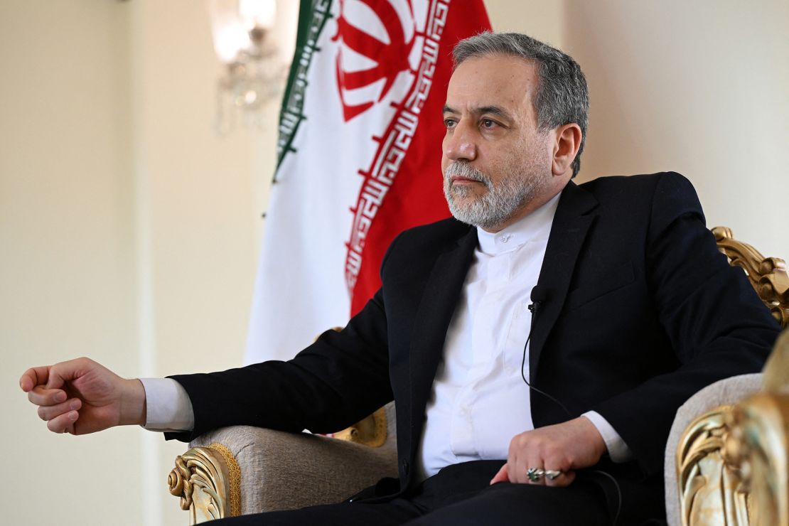 Iranian Foreign Minister Abbas Araghchi speaks during an interview at the Iranian consulate in Jeddah on March 7.