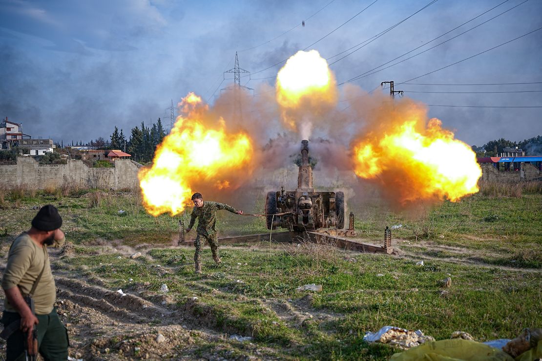 Battles take place between the new Syrian government's Defense Ministry forces and the forces loyal to Bashar Assad on March 7, 2025, in outskirts of Jableh, Latakia countryside, Syria.