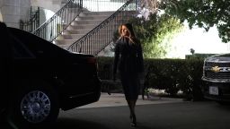 First Lady Melania Trump departs the White House for President Trump's joint session of Congress at the U.S. Capitol on March 4, 2025 in Washington, DC.
