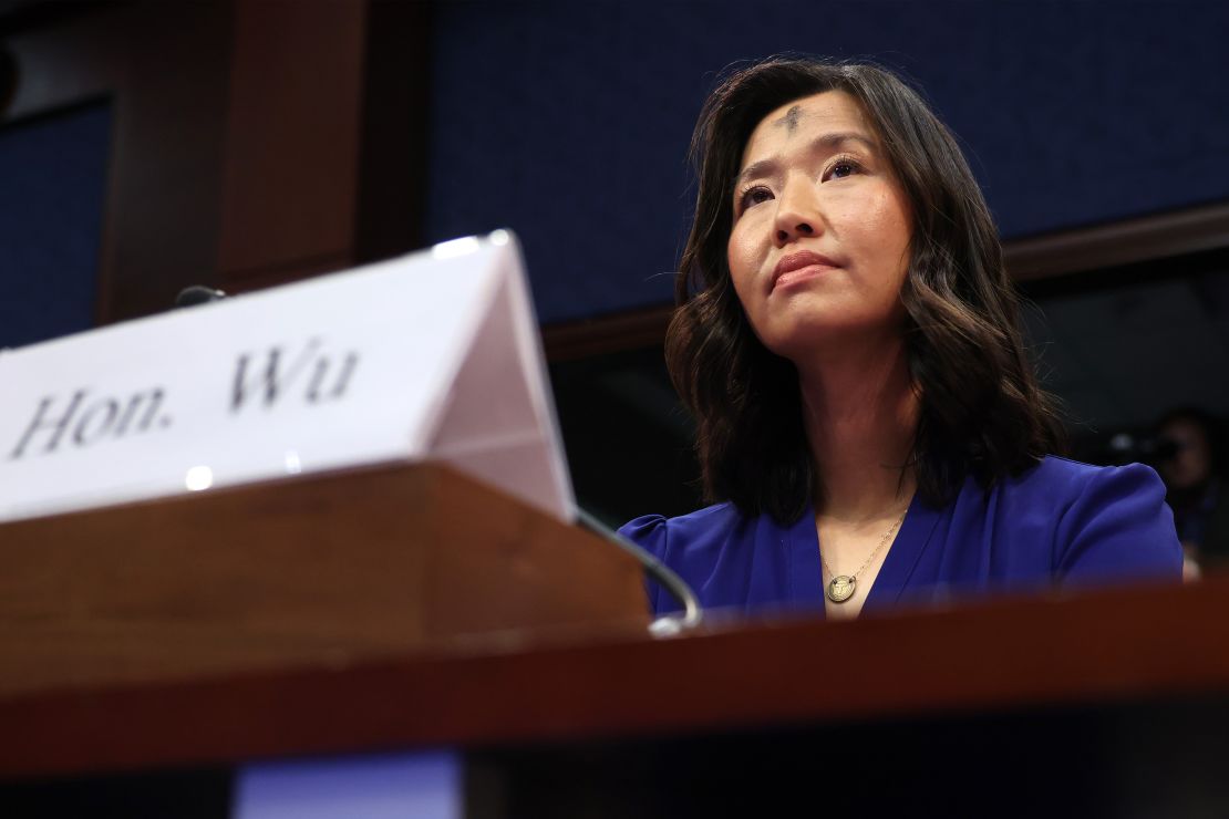La alcaldesa de Boston, Michelle Wu el 5 de marzo de 2025 en Washington.