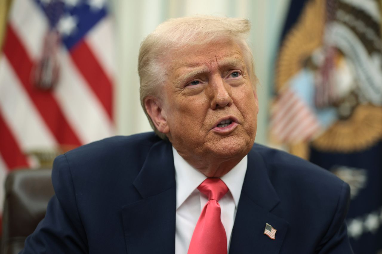 President Donald Trump on Thursday at the White House's Oval Office.