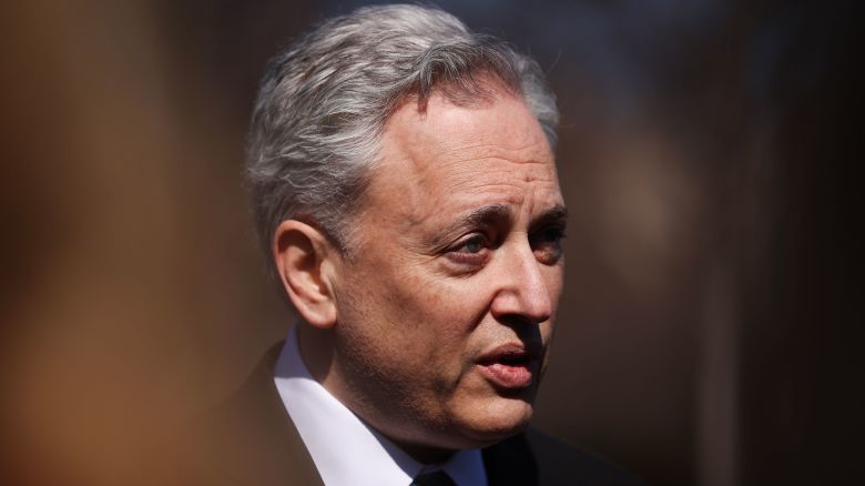 David Sacks, U.S. President Donald Trump's AI and Crypto Czar, speaks to press outside of the White House on March 7, 2025, in Washington, DC.