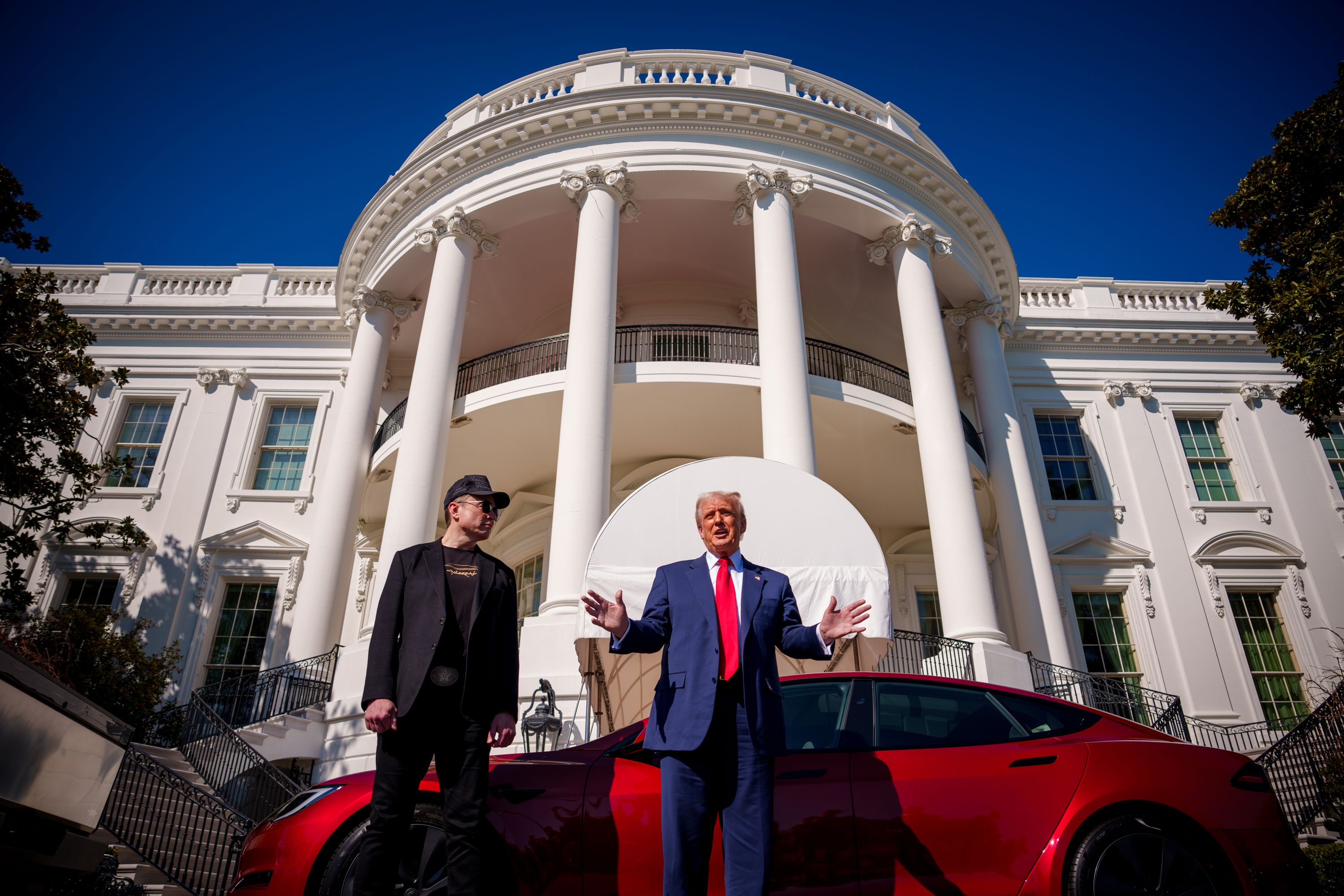 'It only got more surreal': Anderson Cooper on Trump's makeshift Tesla  showroom at the White House