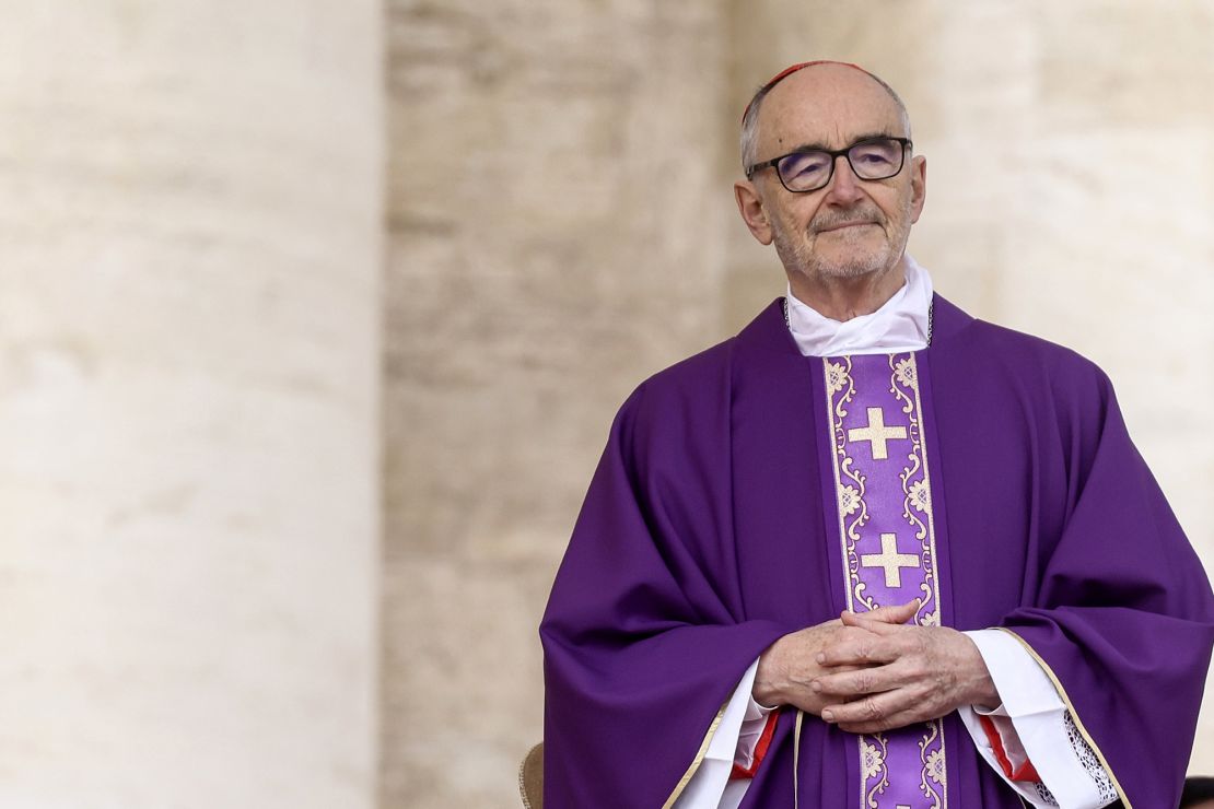 Cardinal Michael Czerny leads a mass for the Jubilee of the World of Volunteering at St Peter's Square in The Vatican on March 09, 2025 in Vatican City.