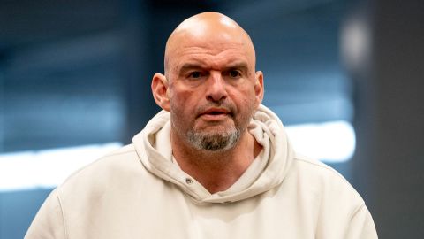 Pennsylvania Democratic Sen. John Fetterman in the Senate Subway, Washington, DC, March 14, 2025.