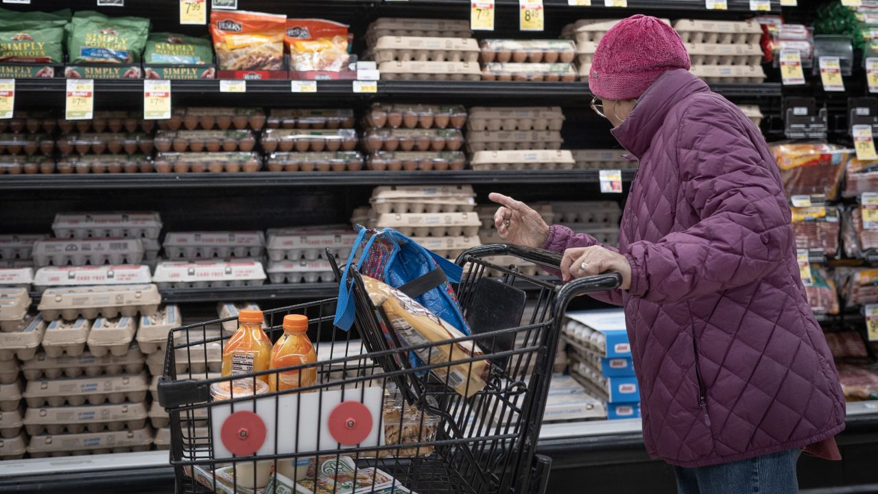 CHICAGO, ILLINOIS - MARCH 12: A customer shops for eggs at a grocery store on March 12, 2025 in Chicago, Illinois. The average price of eggs rose over 10 percent last month. (Photo by Scott Olson/Getty Images)