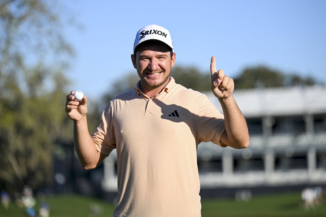 Tosti hit the second hole-in-one of the day at TPC Sawgrass.