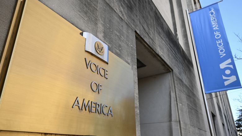 A view of Voice of America (VOA) news service center.