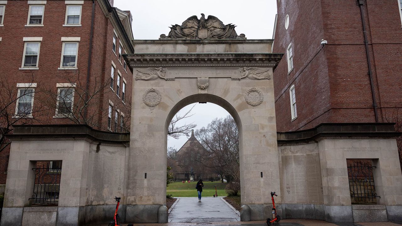 PROVIDENCE, RHODE ISLAND - MARCH 17: A gate into Brown University's campus on March 17, 2025 in Providence, Rhode Island. Federal prosecutors on Monday said that they deported 34-year-old Rasha Alawieh after discovering alleged "sympathetic photos and videos" on her cellphone of prominent figures of Iran-backed Hezbollah. (Photo by Scott Eisen/Getty Images)