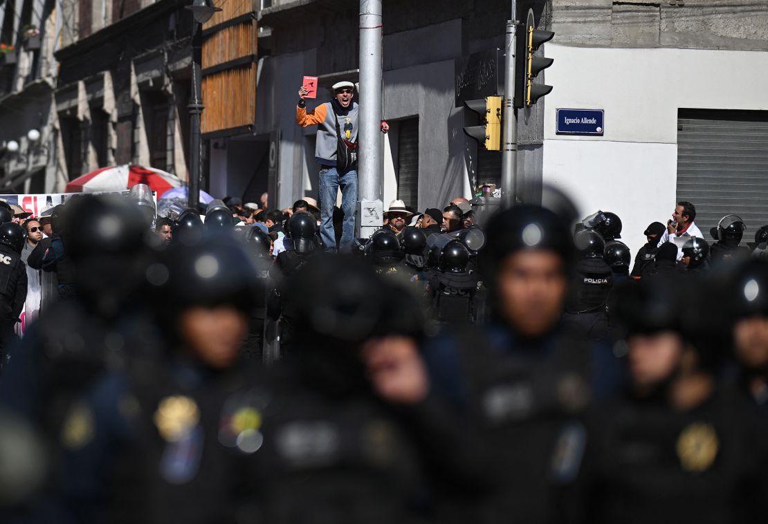 A pro-bullfighting activist shouts during a protest against Tuesday's initiative.