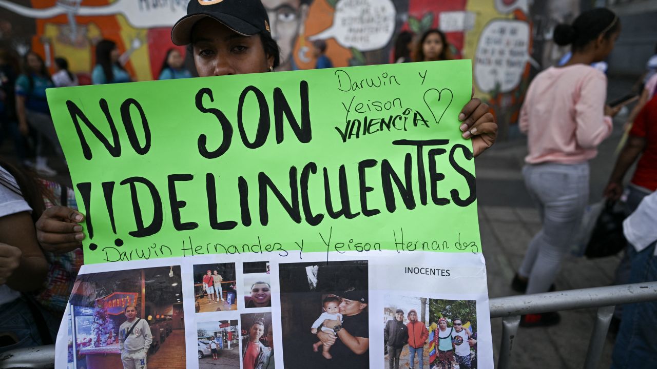 Manifestantes en Caracas rechazan trato que criminaliza a migrantes venezolanos
