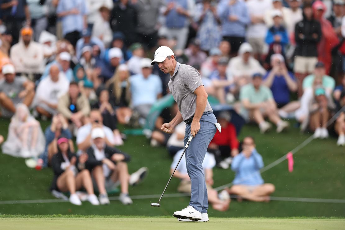 McIlroy held a one shot lead before play was supended.