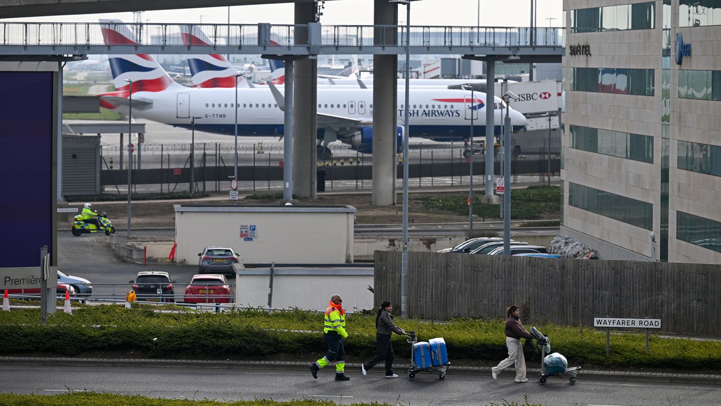 Terminal 5 at London's Heathrow Airport, seen on March 21, 2025.