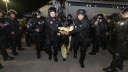 TECOLUCA, EL SALVADOR - MARCH 16: In this handout photo provided by the Salvadoran government,  guards escort a newly itted inmate allegedly linked to criminal organizations at CECOT on March 16, 2025 in Tecoluca, El Salvador. Trump's istration deported 238 alleged  of the Venezuelan criminal organizations 'Tren De Aragua' and Mara Salvatrucha with only 23 being  of the Mara. Nayib Bukele president of El Salvador announced that his government will receive the alleged  of the gang to be taken to CECOT. On February of 2023 El Salvador inaugurated Latin America's largest prison as part of President Nayib Bukele's plan to fight gangs. (Photo by Salvadoran Government via Getty Images)
