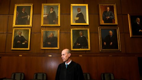 WASHINGTON, DC- March 16:
Judge James E. Boasberg, chief judge of the Federal District Court in DC, stands for a portrait at E. Barrett Prettyman Federal Courthouse in Washington, DC on March 16, 2023. (Photo by Carolyn Van Houten/The Washington Post via Getty Images)