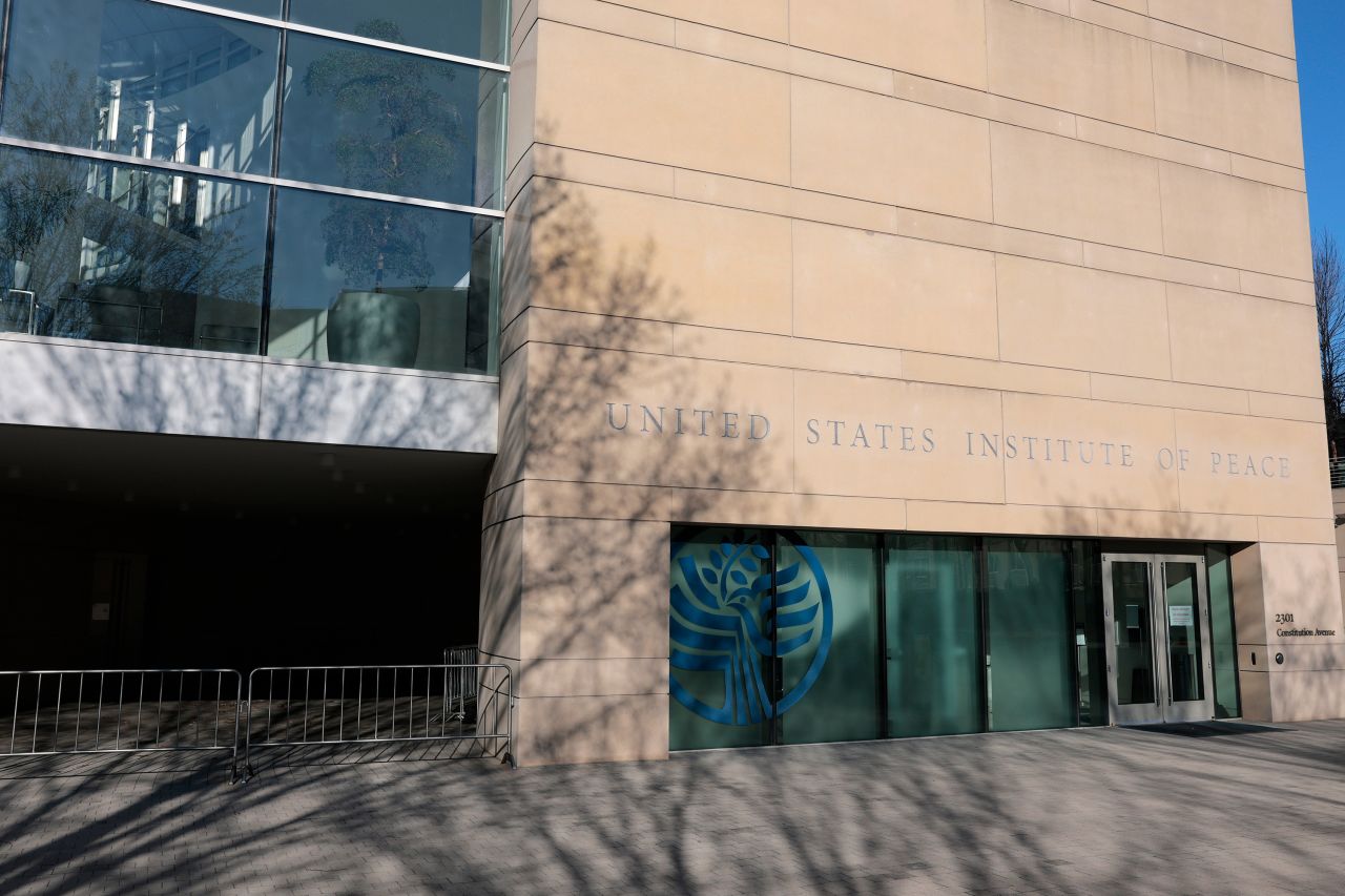 The United States Institute of Peace building headquarters on March 18 in Washington, DC.