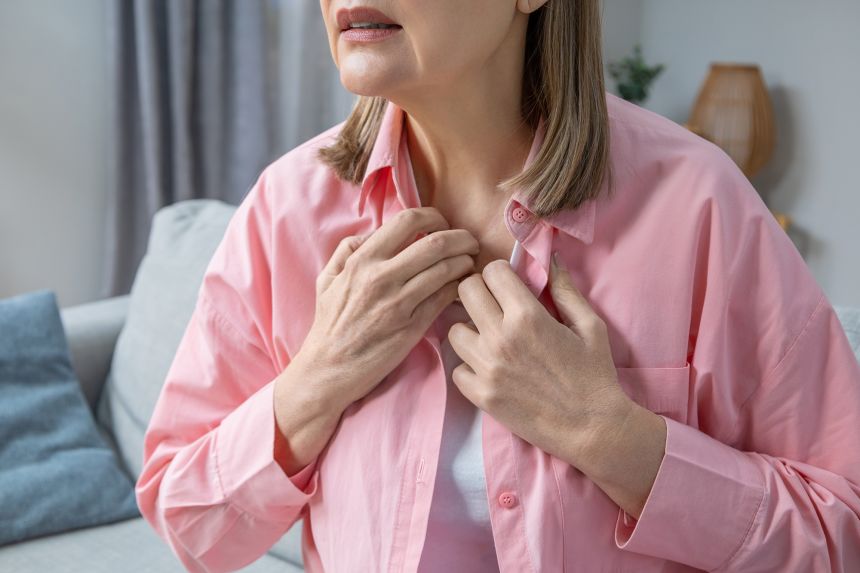 Hot flashes are a common symptom during the menopause transition.