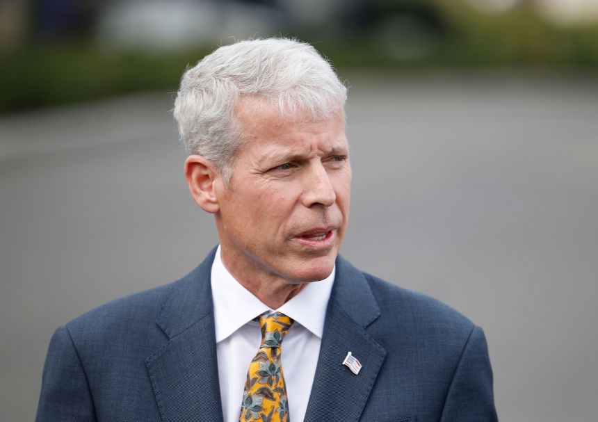 Energy Secretary Chris Wright outside the White House on March 19.