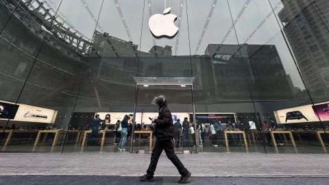 An Apple store on March 22, 2025, in Chongqing, China.