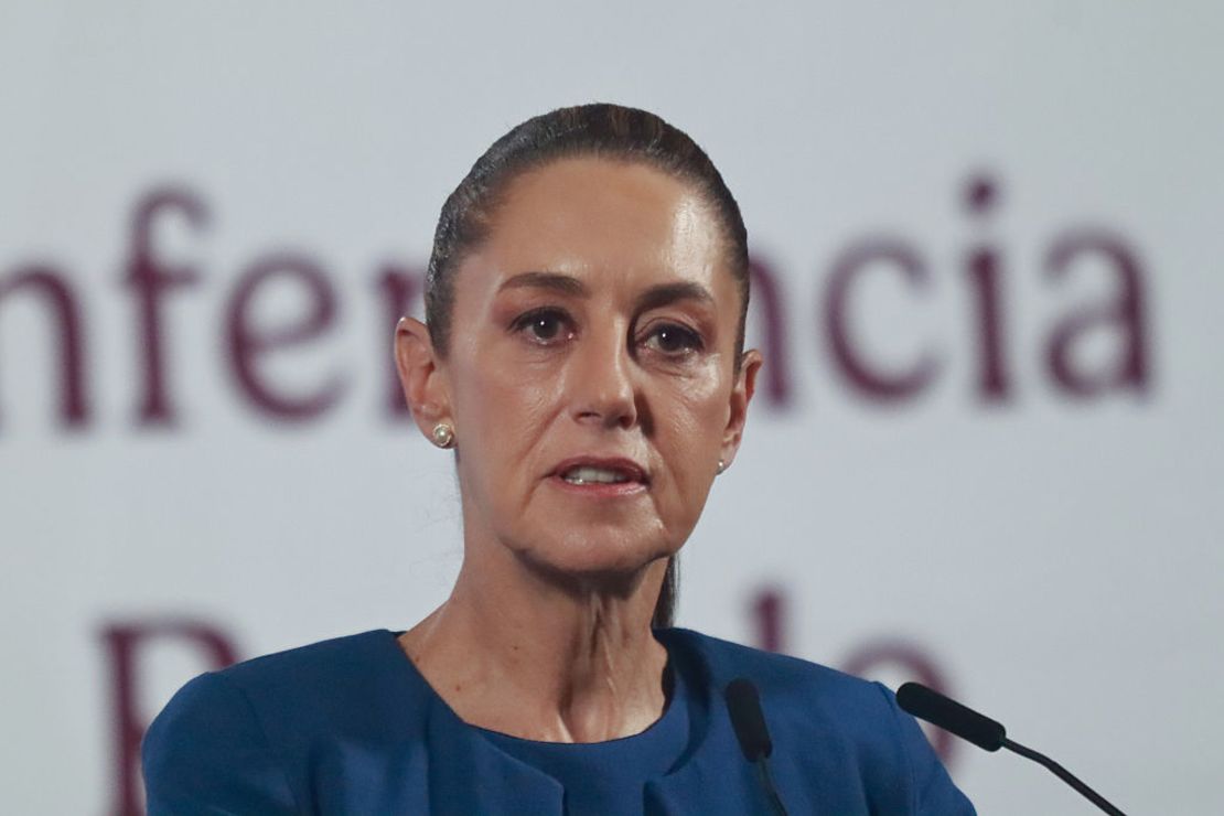 La presidenta de México, Claudia Sheinbaum, durante su conferencia de prensa matutina.