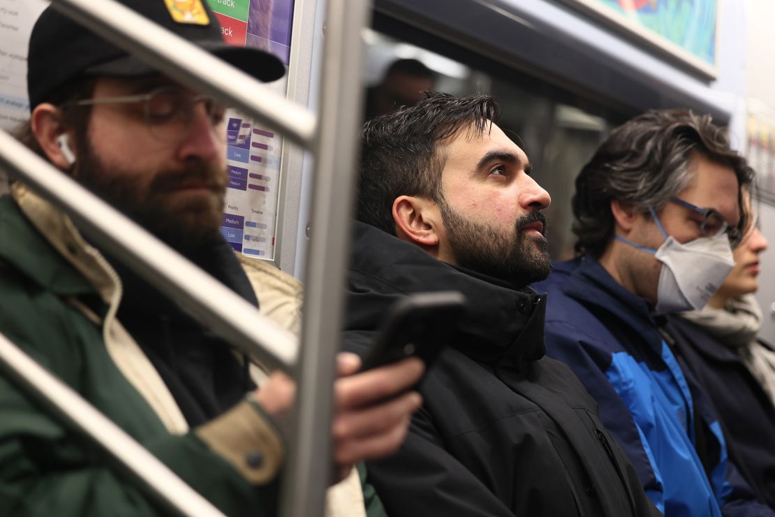 New York mayoral candidate Zohran Mamdani rides the subway as he prepares to head to Albany. He's served as a three-term state assemblyman representing parts of Queens.