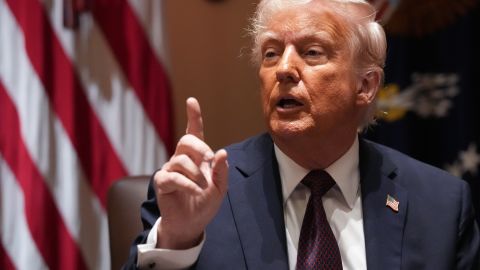 WASHINGTON, DC - MARCH 24: U.S. President Donald Trump calls on a reporter to ask a question during a cabinet meeting at the White House on March 24, 2025 in Washington, DC. This is Trump's third cabinet meeting of his second term, and it focused on spending cuts proposed by the Department of Government Efficiency (DOGE) (Photo by Win McNamee/Getty Images)