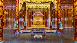 A file photo of the Nguyen Dynasty throne in Vietnam's Thái Hòa Palace.