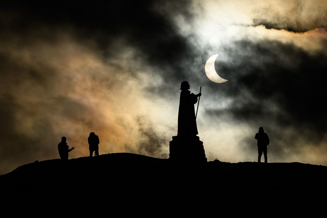 A partial solar eclipse occurs in March in Nuuk, Greenland. This weekend's partial solar eclipse will be the final eclipse of the year.