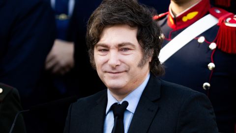 El presidente de Argentina Javier Milei el 2 de abril de 2025, en Buenos Aires.