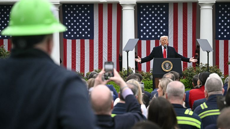 President Donald Trump delivers remarks on reciprocal tariffs during an event in the Rose Garden entitled "Make America Wealthy Again" at the White House in Washington, DC, on Wednesday.