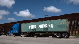 An US bound cargo truck arrives at the Otay Commercial crossing in Tijuana, Baja California state, Mexico, on April 2, 2025. US President Donald Trump is poised to unveil sweeping new "Liberation Day" tariffs on Wednesday, but kept the world guessing until the last minute about the scope of an onslaught that could spark a global trade war. (Photo by Guillermo Arias / AFP) (Photo by GUILLERMO ARIAS/AFP via Getty Images)          