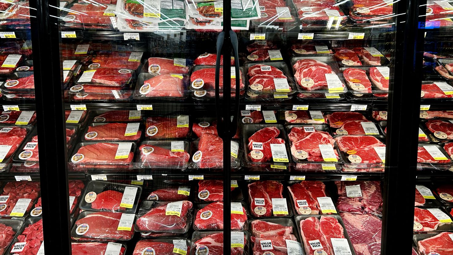 Beef sold at a store in Annapolis, Maryland. Beef prices are at record highs, rising almost 9% since January.