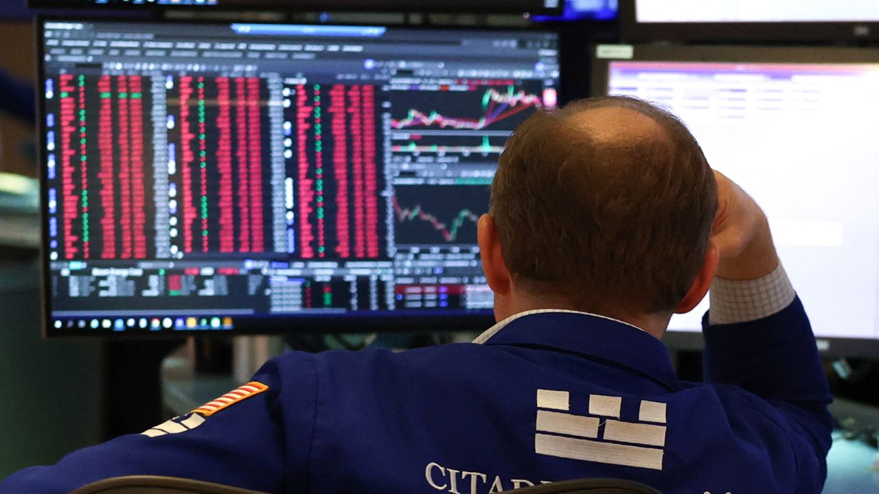 A trader works on the floor of the New York Stock Exchange (NYSE) in New York City, on April 4, 2025. Markets extended a global selloff on April 4 as countries around the world reeled from US President Donald Trump's trade war, but the White House insisted the American economy will emerge victorious. Shock waves tore through markets in the United States, Europe and Asia after Trump's tariff bombshell, as foreign leaders signaled readiness to negotiate but also threatened counter-tariffs. (Photo by TIMOTHY A. CLARY / AFP) (Photo by TIMOTHY A. CLARY/AFP via Getty Images)          