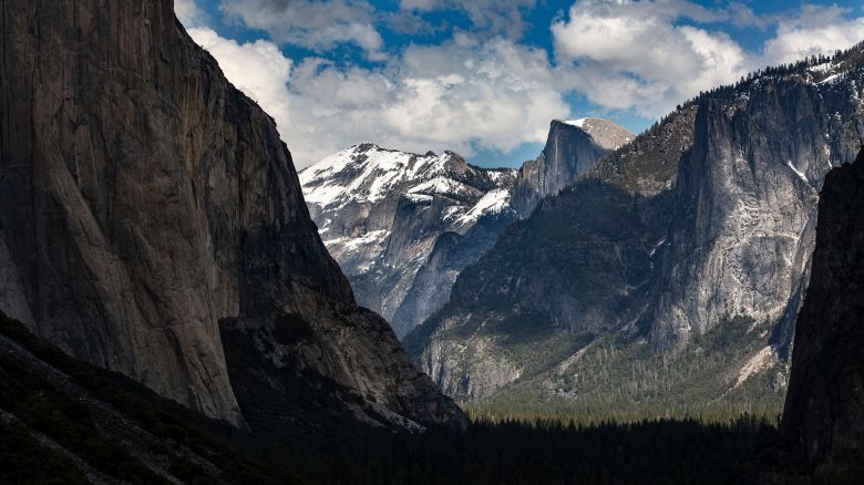 YOSEMITE NATIONAL PARK, CA - MARCH 27:  Yosemite Valley, including Half Dome, Clouds Rest, and El Capitan, is revealed from Tunnel View after a brief rainstorm clears on March 27, 2025, in Yosemite National Park, California. Federal cuts to the National Parks budget have left many areas of Yosemite Valley vulnerable this spring and summer to short staffing issues, including layoffs by the concessionaire, Aramark.  (Photo by George Rose/Getty Images)