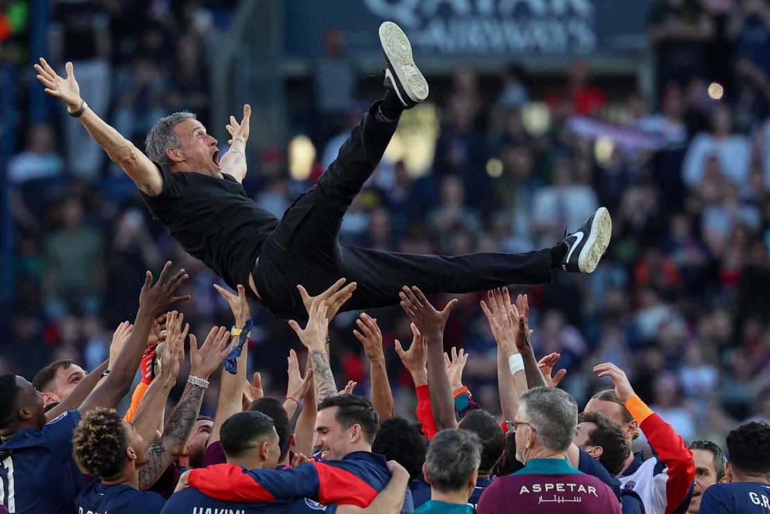 If PSG wins the Champions League on Saturday, Luis Enrique will become just the second manager to win a treble with two different clubs, after Pep Guardiola.