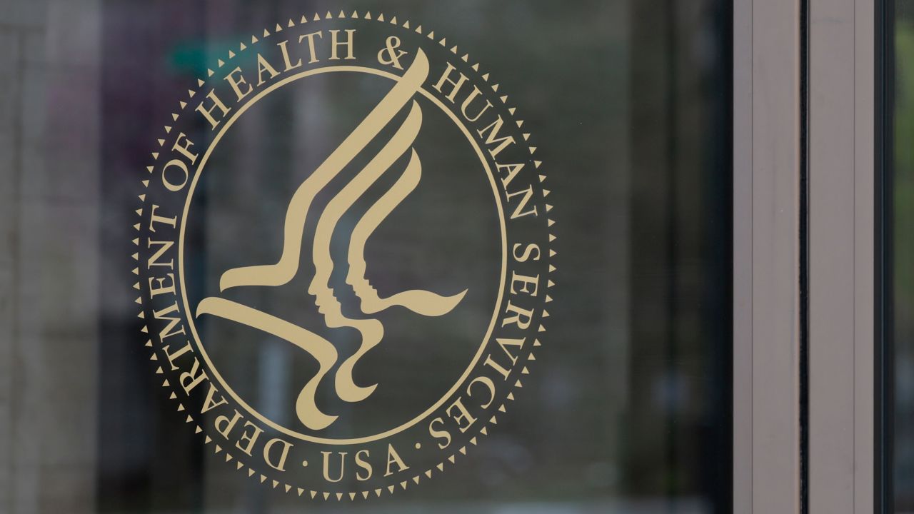 WASHINGTON, DC - APRIL 02: Signage for the Department of Health and Human Services (HHS) headquarters is seen on April 02, 2025 in Washington, DC. Layoffs began earlier this week at the Health and Human Service Administration offices after it was announced last week that the Trump Administration plans to cut 10,000 jobs at HHS. (Photo by Anna Moneymaker/Getty Images)
