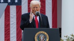 WASHINGTON, DC - APRIL 02: U.S. President Donald Trump speaks during a “Make America Wealthy Again” trade announcement event in the Rose Garden at the White House on April 2, 2025 in Washington, DC. Touting the event as “Liberation Day”, Trump is expected to announce additional tariffs targeting goods imported to the U.S. (Photo by Chip Somodevilla/Getty Images)