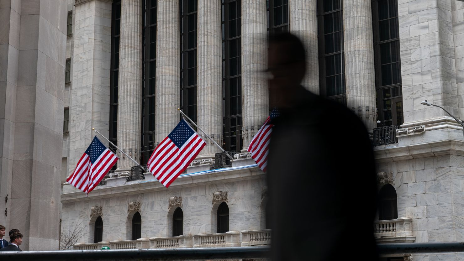 The New York Stock Exchange pictured before US President Donald Trump unveiled a massive round of global tariffs on April 2, 2025.