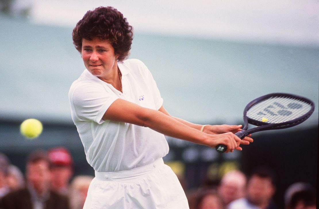 Shriver at Wimbledon in 1991.