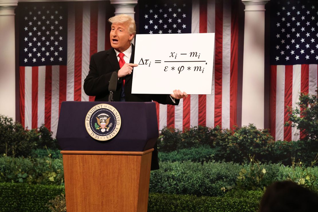 James Austin Johnson portrays President Donald Trump during the 