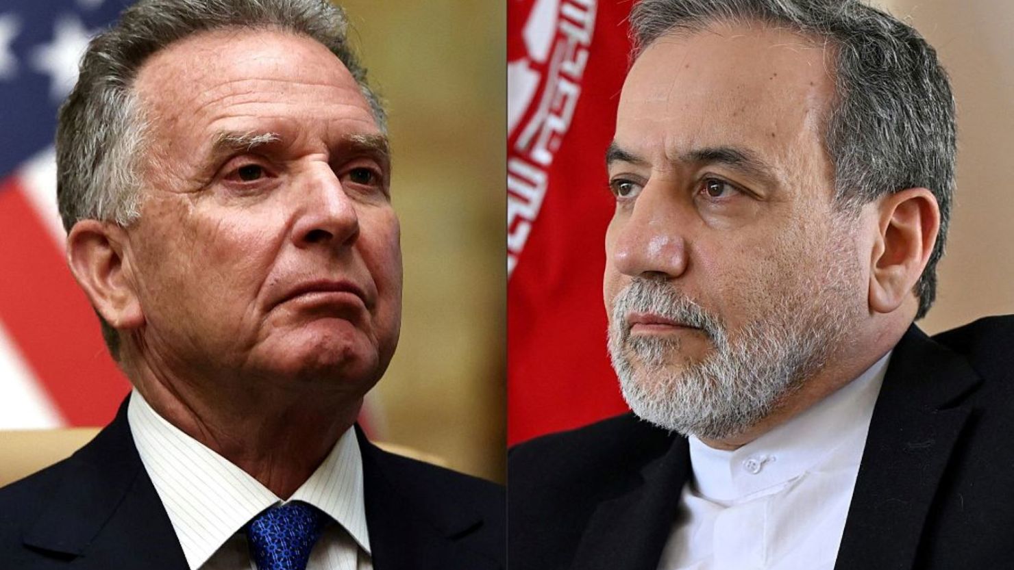 El enviado estadounidense para Medio Oriente, Steve Witkoff, (izq.); y el ministro de Asuntos Exteriores iraní, Abbas Araghchi (der)