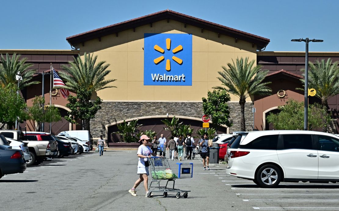 People shop at a Walmart in Rosemead, California, in April.