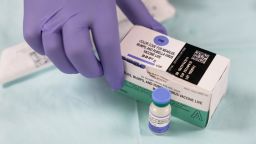 HOUSTON, TEXAS - APRIL 5: A box of biles for Measles Vaccinations offered by Harris Public Health is photographed on Saturday, April 5, 2025 in Houston. (Raquel Natalicchio/Houston Chronicle via Getty Images)