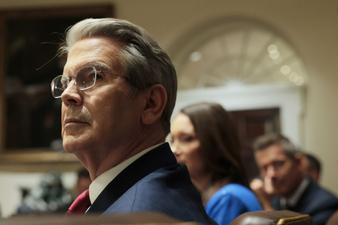 Treasury Secretary Scott Bessent at a Cabinet meeting at the White House on April 10, 2025.