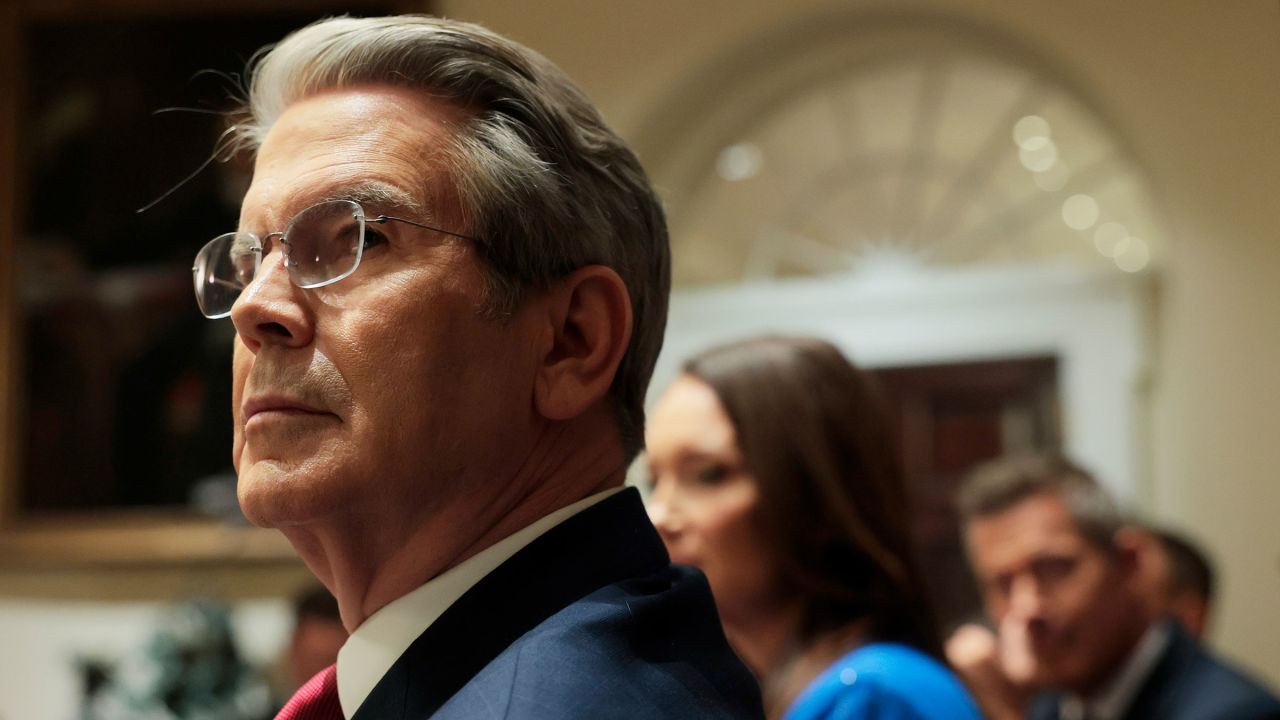 Treasury Secretary Scott Bessent attends a Cabinet meeting at the White House on April 10, 2025.