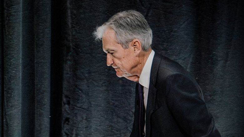 Jerome Powell, chairman of the US Federal Reserve, during an Economic Club of Chicago event in Chicago, Illinois, US, on Wednesday, April 16, 2025. Powell again stressed the central bank's focus on preventing potential tariff-driven price hikes from triggering a more persistent rise in inflation.