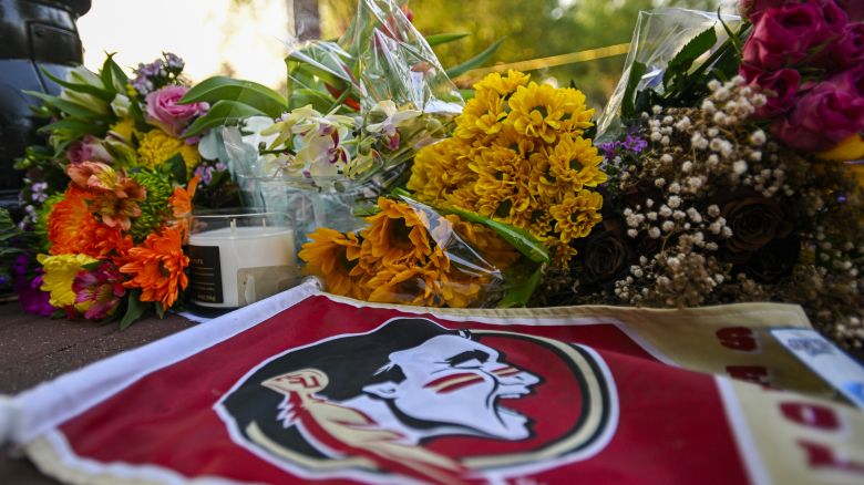 A vigil is held near the Florida State University student center on Thursday, following the shooting.